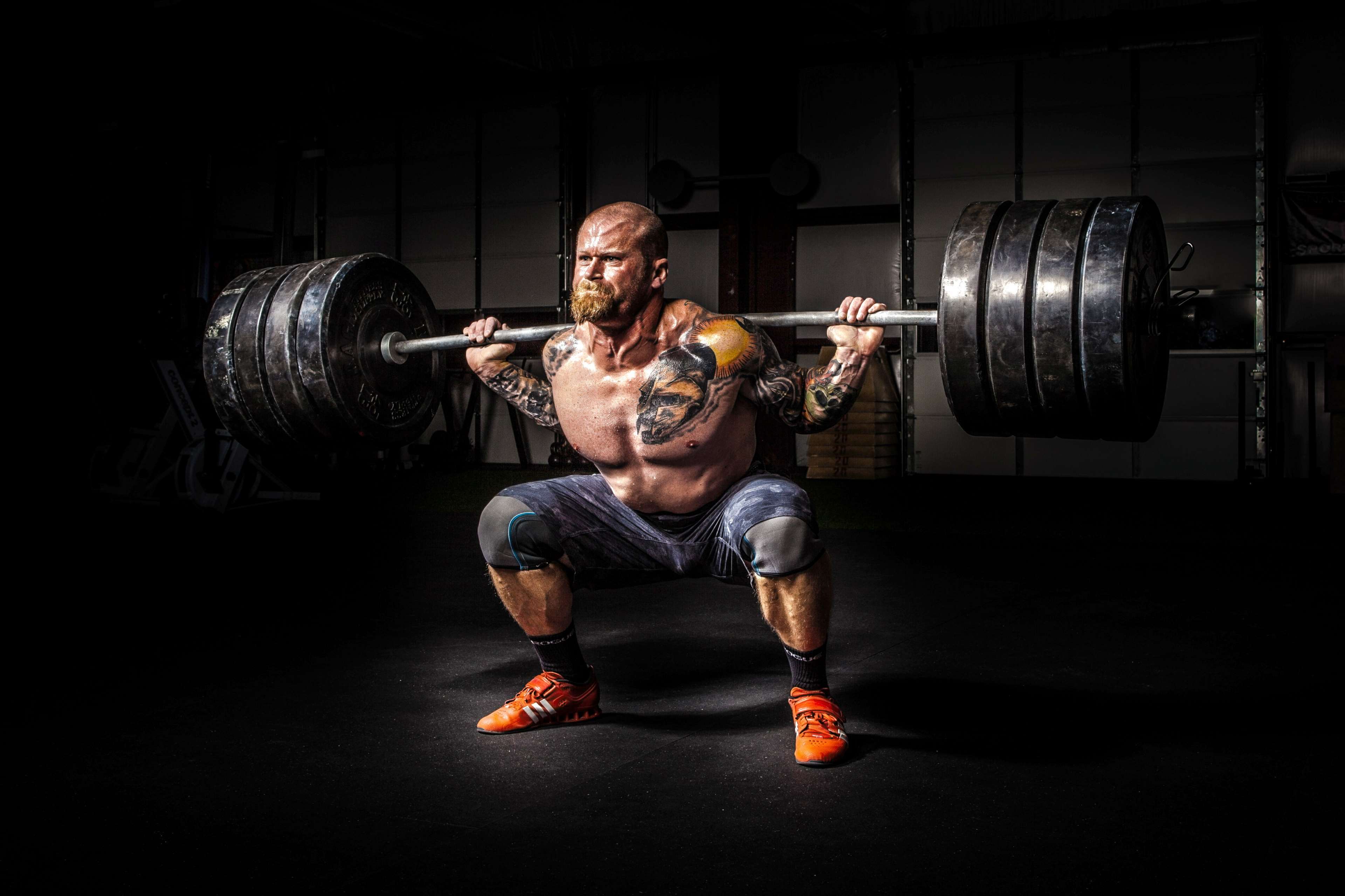 man working out in a gym